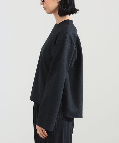 Demi-Luxe BEAMS（デミルクス ビームス）の「【1/15再値下げ】ウール ジャージ プルオーバー（Tシャツ/カットソー・レディース・チャコールグレー/ブラウン系その他・ONE SIZE）」の19枚目の写真