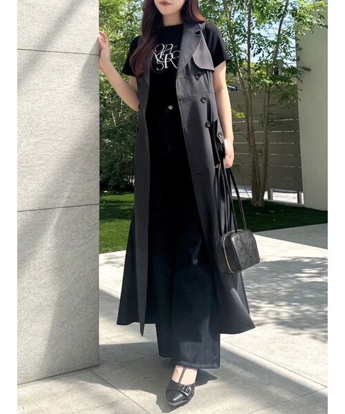 dazzlin（ダズリン）の「トレンチディティールジレワンピース（ワンピース・レディース・チャコールグレー/ベージュ/ブラウン・SMALL/MEDIUM）」の2枚目の写真