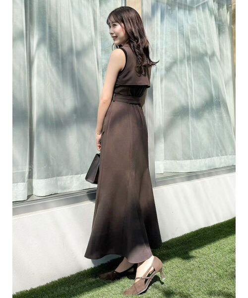 dazzlin（ダズリン）の「トレンチディティールジレワンピース（ワンピース・レディース・チャコールグレー/ベージュ/ブラウン・SMALL/MEDIUM）」の8枚目の写真