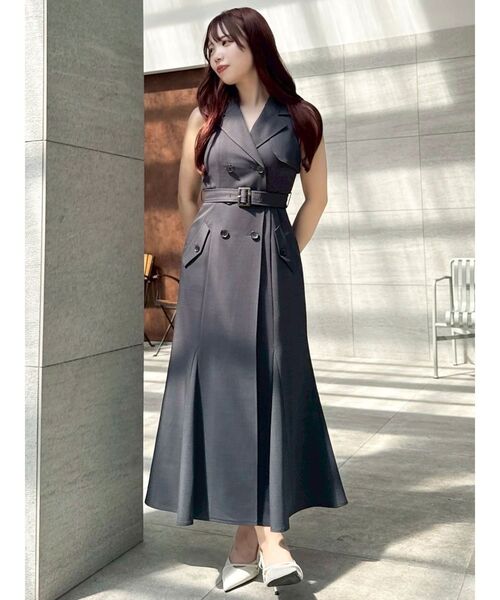 dazzlin（ダズリン）の「トレンチディティールジレワンピース（ワンピース・レディース・チャコールグレー/ベージュ/ブラウン・SMALL/MEDIUM）」の13枚目の写真