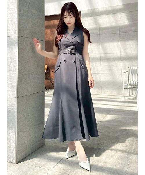 dazzlin（ダズリン）の「トレンチディティールジレワンピース（ワンピース・レディース・チャコールグレー/ベージュ/ブラウン・SMALL/MEDIUM）」の14枚目の写真