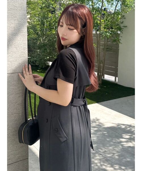 dazzlin（ダズリン）の「トレンチディティールジレワンピース（ワンピース・レディース・チャコールグレー/ベージュ/ブラウン・SMALL/MEDIUM）」の16枚目の写真