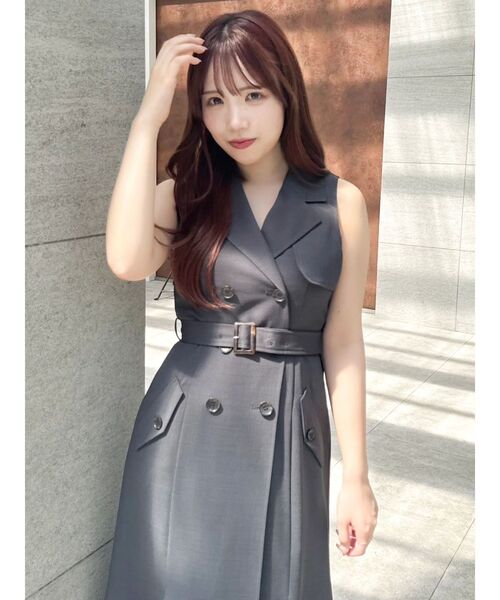 dazzlin（ダズリン）の「トレンチディティールジレワンピース（ワンピース・レディース・チャコールグレー/ベージュ/ブラウン・SMALL/MEDIUM）」の18枚目の写真