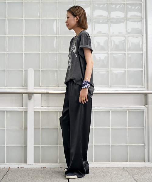 AP STUDIO（エーピーストゥディオ）の「サテンプルオンパンツ（スラックス・レディース・チョコ/ブラック・40/38/36）」の8枚目の写真