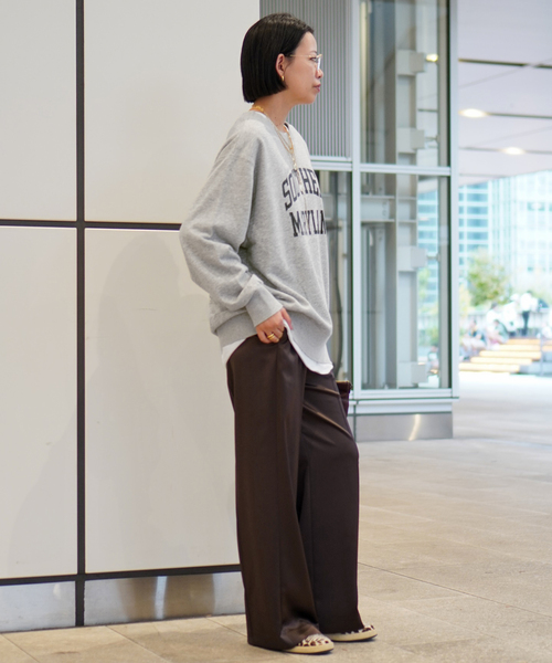 AP STUDIO（エーピーストゥディオ）の「サテンプルオンパンツ（スラックス・レディース・チョコ/ブラック・40/38/36）」の14枚目の写真