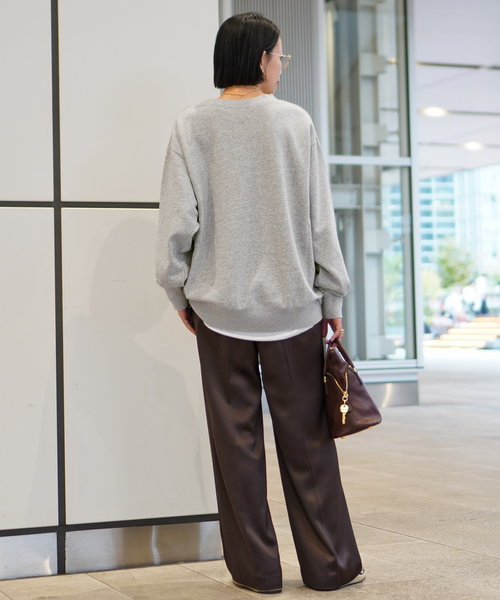 AP STUDIO（エーピーストゥディオ）の「サテンプルオンパンツ（スラックス・レディース・チョコ/ブラック・40/38/36）」の15枚目の写真