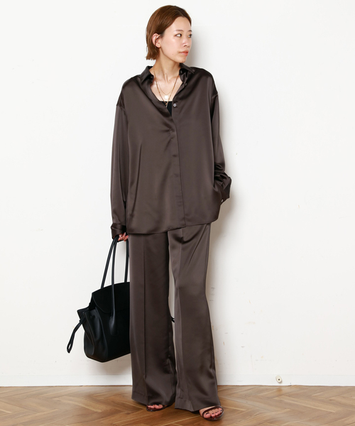 セール】サテンプルオンパンツ（スラックス）｜AP STUDIO（エーピー