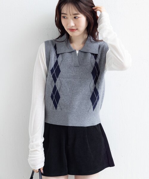 ohga ニットベスト　2025AW ブラック ohga ニットベスト 2025AW ブラック