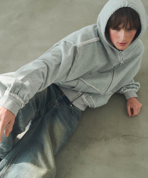 Elanque（エランク）の「zip hoodie/ジップフーディー（パーカー・メンズ・ブラック/グレー・LARGE/MEDIUM/SMALL）」の16枚目の写真