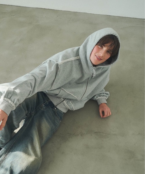 Elanque（エランク）の「zip hoodie/ジップフーディー（パーカー・メンズ・ブラック/グレー・LARGE/MEDIUM/SMALL）」の17枚目の写真
