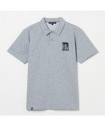 【Rosasen/GOLF】鹿の子ダンボール ワッペン半袖ポロ
