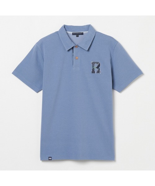 ROSASEN(ロサーセン)の「【Rosasen/GOLF】鹿の子ダンボール ワッペン半袖ポロ(ポロシャツ・メンズ・ネイビー/グレー/ブルー・52/48/50)」の6枚目の写真