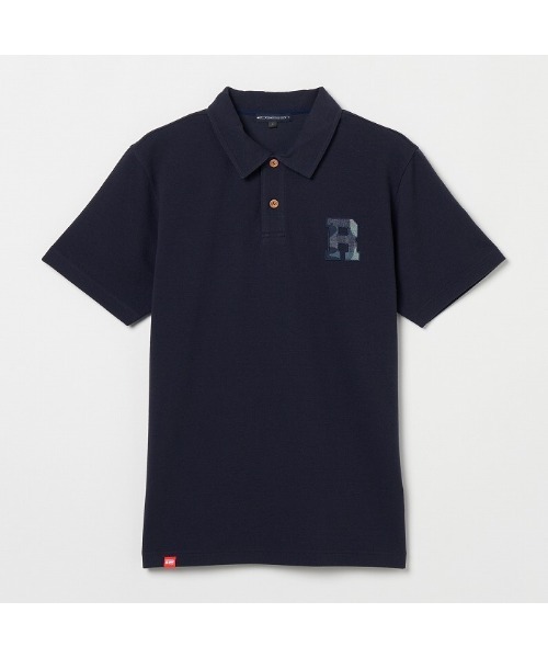 ROSASEN(ロサーセン)の「【Rosasen/GOLF】鹿の子ダンボール ワッペン半袖ポロ(ポロシャツ・メンズ・ネイビー/グレー/ブルー・52/48/50)」の8枚目の写真