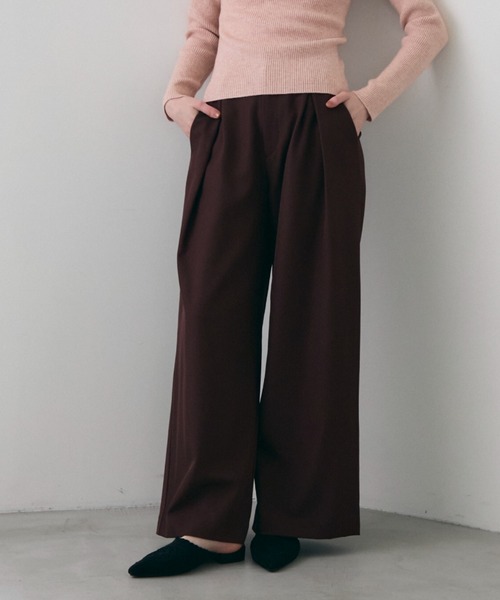 セール】TPUツイルスカーフ付きタックパンツ（その他パンツ）｜Trish