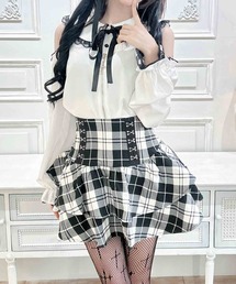 ホックコルセット風二段フリルスカパン