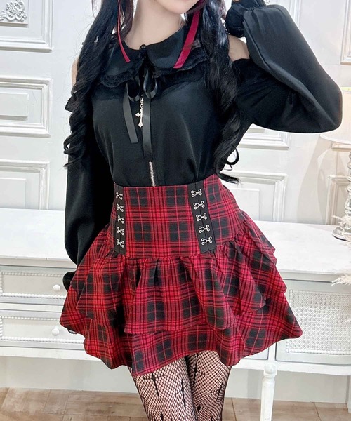 ホックコルセット風二段フリルスカパン（スカート）｜MA*RS