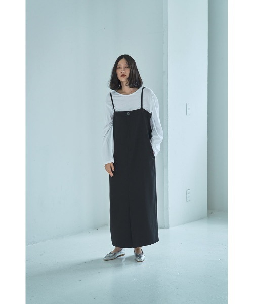marjour(マージュール)の「STRAIGHT JUMPER SKIRT(ワンピース・レディース・ブラック/モカ・M)」の2枚目の写真