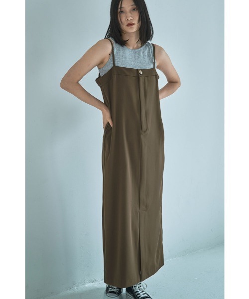 marjour(マージュール)の「STRAIGHT JUMPER SKIRT(ワンピース・レディース・ブラック/モカ・M)」の1枚目の写真