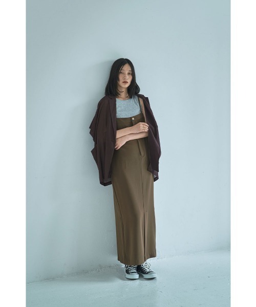 marjour(マージュール)の「STRAIGHT JUMPER SKIRT(ワンピース・レディース・ブラック/モカ・M)」の3枚目の写真