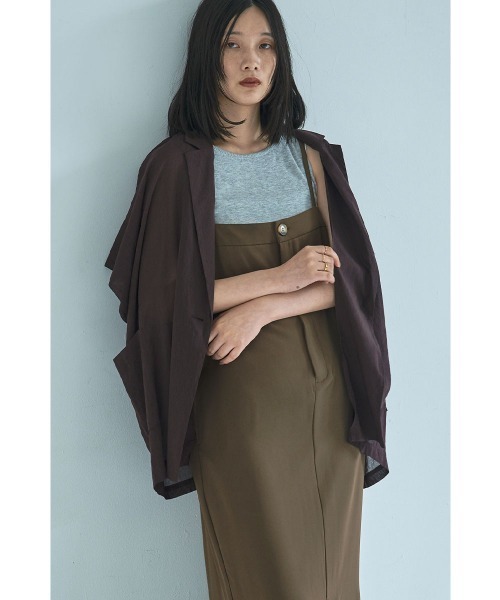 marjour(マージュール)の「STRAIGHT JUMPER SKIRT(ワンピース・レディース・ブラック/モカ・M)」の6枚目の写真
