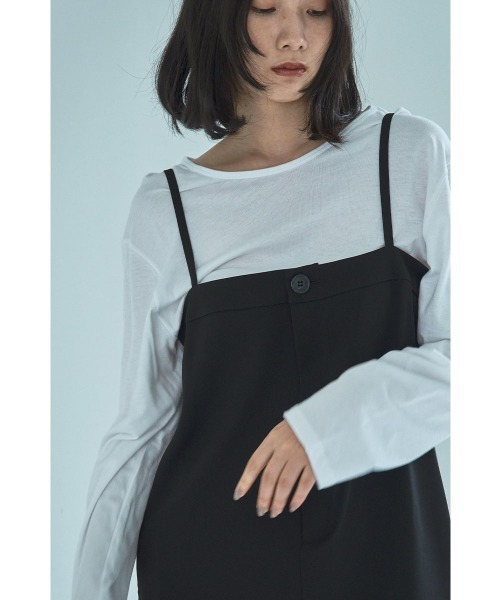 marjour(マージュール)の「STRAIGHT JUMPER SKIRT(ワンピース・レディース・ブラック/モカ・M)」の7枚目の写真