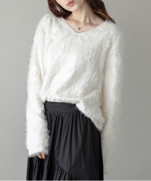 セール】ローズモチーフシャギーニット（ニット/セーター）｜SUGAR