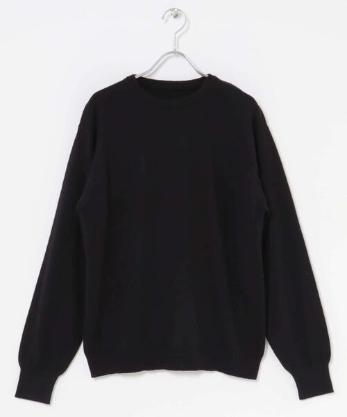 セール】カシミヤ×コットンクルーネックセーター（ニット/セーター