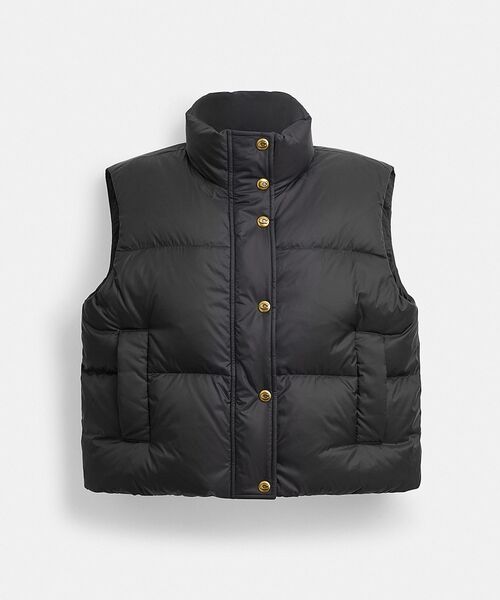 COACH(コーチ)の「ダウン パッファー ベスト(ダウンジャケット/コート・レディース・ブラック系その他・SMALL/X-SMALL/MEDIUM)」の6枚目の写真