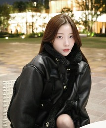 SNIDEL(スナイデル)の【WEB限定/ボアコレクション】金ボタンバリエジャケット(ブルゾン)