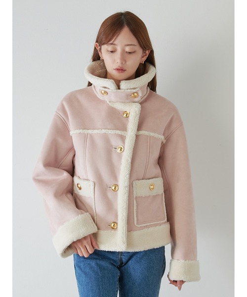 セール】【WEB限定/ボアコレクション】金ボタンバリエジャケット