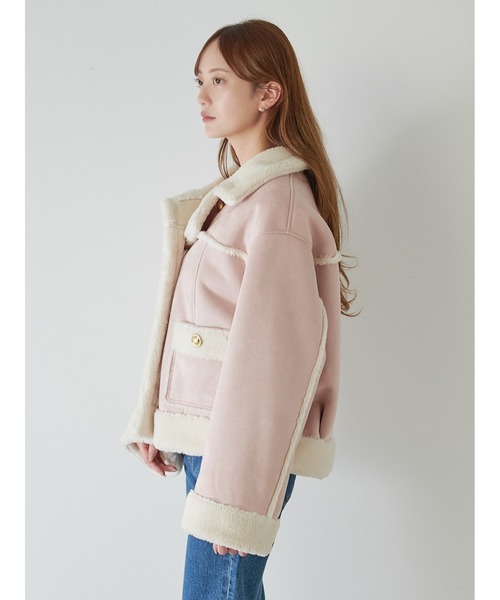 WEB限定/ボアコレクション】金ボタンバリエジャケット（ブルゾン