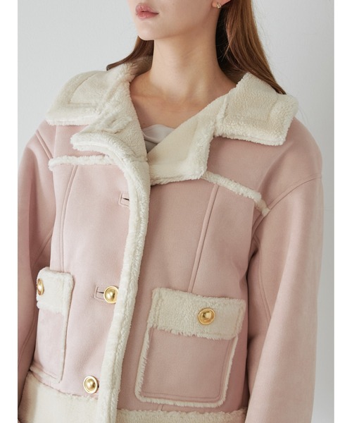 セール】【WEB限定/ボアコレクション】金ボタンバリエジャケット