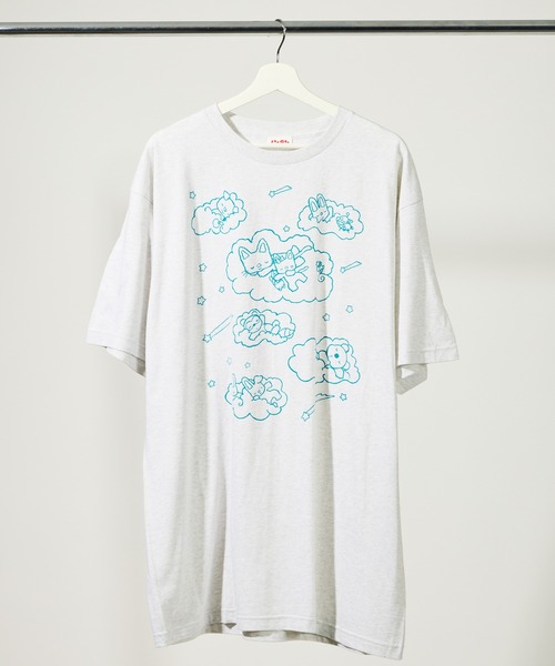 salle de bal(サルデバル)の「【 ノンタン 】 リラックスTシャツ WNI(Tシャツ/カットソー・レディース・ナチュラル/ブルー/ブラック・FREE)」の2枚目の写真