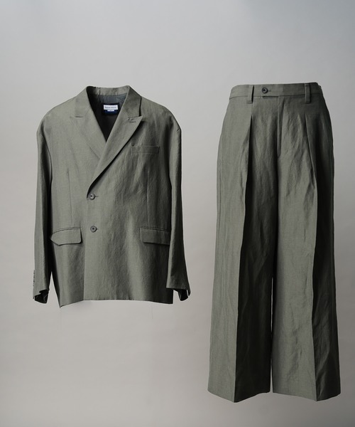 セール】《UNISEX》Wool Linen Prime-Over Set Up/ウールリネン