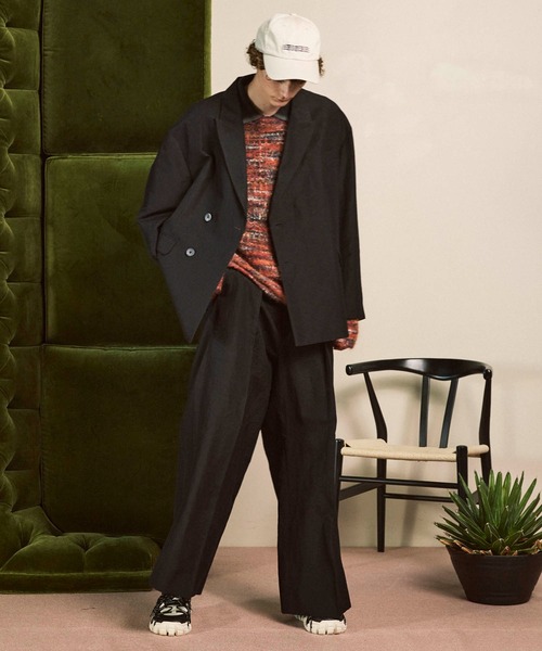 MAISON SPECIAL（メゾンスペシャル）の「《UNISEX》Wool Linen Prime-Over Set Up/ウールリネンプライムオーバーセットアップ【MAISON SPECIAL/メゾンスペシャル】（テーラードジャケット・メンズ・グレー/チャコールグレー/ブラック・2/1/0）」の4枚目の写真