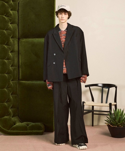 MAISON SPECIAL（メゾンスペシャル）の「《UNISEX》Wool Linen Prime-Over Set Up/ウールリネンプライムオーバーセットアップ【MAISON SPECIAL/メゾンスペシャル】（テーラードジャケット・メンズ・グレー/チャコールグレー/ブラック・2/1/0）」の8枚目の写真