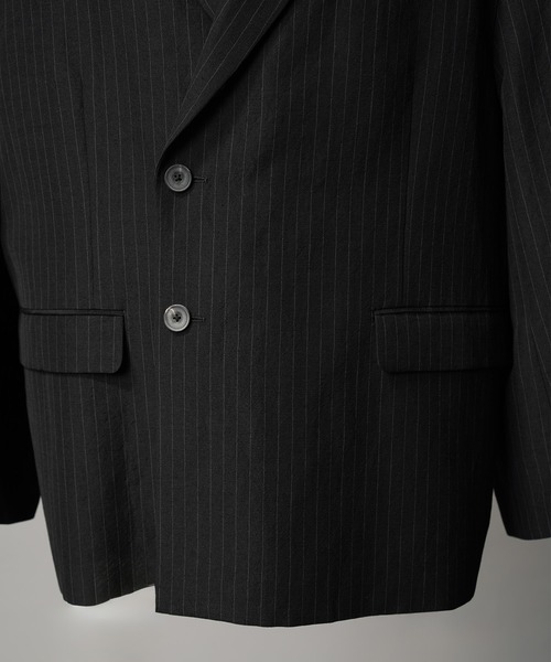 MAISON SPECIAL（メゾンスペシャル）の「《UNISEX》Wool Linen Prime-Over Set Up/ウールリネンプライムオーバーセットアップ【MAISON SPECIAL/メゾンスペシャル】（テーラードジャケット・メンズ・グレー/チャコールグレー/ブラック・2/1/0）」の22枚目の写真