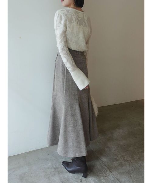 LAGUNAMOON（ラグナムーン）の「ヘアリージャガードニットプルオーバー（ニット/セーター・レディース・ホワイト/ブラウン/ブラック・FREE）」の22枚目の写真