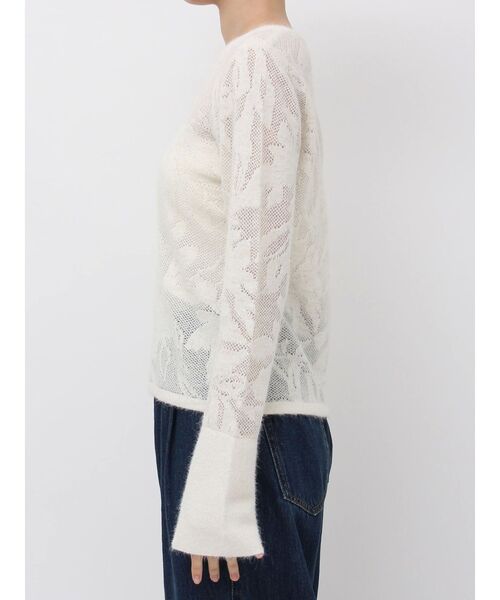 LAGUNAMOON（ラグナムーン）の「ヘアリージャガードニットプルオーバー（ニット/セーター・レディース・ホワイト/ブラウン/ブラック・FREE）」の20枚目の写真