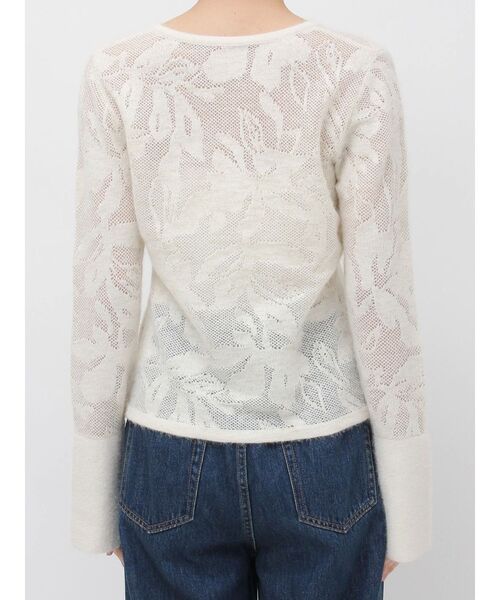 LAGUNAMOON（ラグナムーン）の「ヘアリージャガードニットプルオーバー（ニット/セーター・レディース・ホワイト/ブラウン/ブラック・FREE）」の19枚目の写真