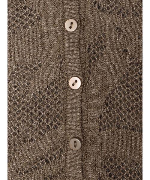 LAGUNAMOON（ラグナムーン）の「ヘアリージャガードニットプルオーバー（ニット/セーター・レディース・ホワイト/ブラウン/ブラック・FREE）」の12枚目の写真