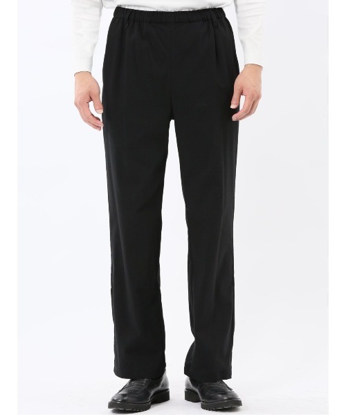 m.f.editorial（エムエフエディトリアル）の「【ストレッチ 吸水速乾 防シワ】m.f.エディトリアル メンズ circle motion adapt ワイドストレートパンツ(セットアップ可能)（スラックス・メンズ・ブラック・MEDIUM/LARGE/X-LARGE）」の2枚目の写真