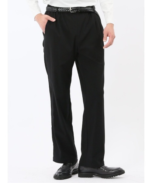 m.f.editorial（エムエフエディトリアル）の「【ストレッチ 吸水速乾 防シワ】m.f.エディトリアル メンズ circle motion adapt ワイドストレートパンツ(セットアップ可能)（スラックス・メンズ・ブラック・MEDIUM/LARGE/X-LARGE）」の9枚目の写真