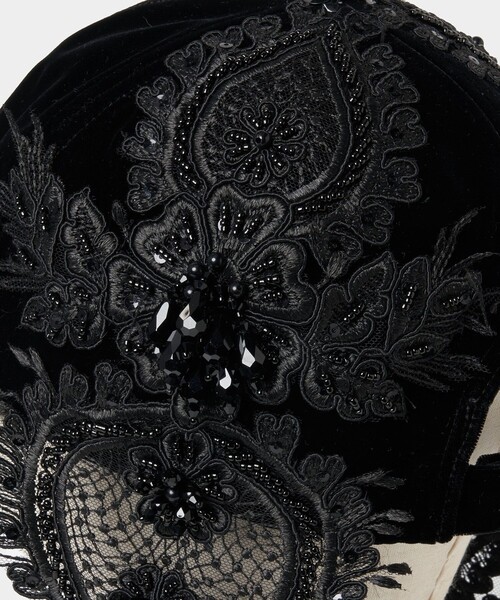 tanakadaisuke（タナカダイスケ）の「【tanakadaisuke/タナカダイスケ】black lei beads velour cap/キャップ（キャップ・レディース・ブラック・FREE）」の10枚目の写真