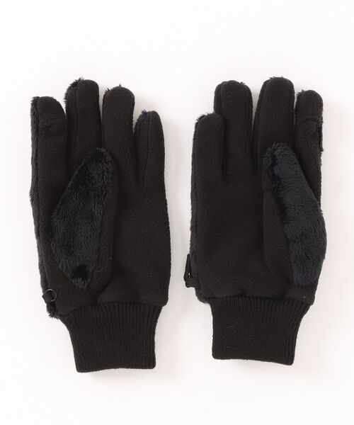 Champion（チャンピオン）の「Champion/チャンピオン　シープボアグローブ（手袋・レディース・グレイッシュベージュ/チャコールグレー/ブラック・25cm）」の4枚目の写真