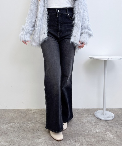 INGNI（イング）の「【WEB限定】フレアデニムパンツ（デニムパンツ・レディース・ブルー系その他/グレー/ブルー系その他4/インディゴブルー・S/M）」の11枚目の写真