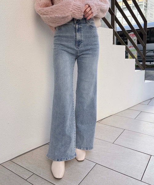 INGNI（イング）の「【WEB限定】フレアデニムパンツ（デニムパンツ・レディース・ブルー系その他/グレー/ブルー系その他4/インディゴブルー・S/M）」の19枚目の写真