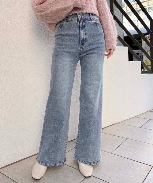 INGNI（イング）の「【WEB限定】フレアデニムパンツ（デニムパンツ・レディース・ブルー系その他/グレー/ブルー系その他4/インディゴブルー・S/M）」の18枚目の写真