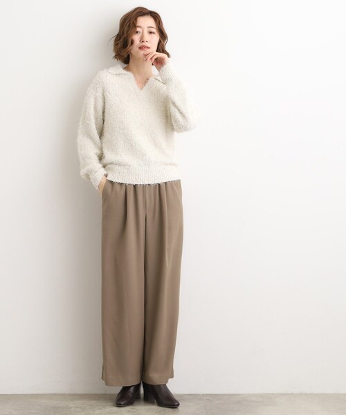 grove（グローブ）の「きれい見えとリラックス感を両立。秋の大人カジュアルに効くイージーパンツ（その他パンツ・レディース・ブラック/ブラウン系/チャコールグレー・02/03/05/04/01）」の13枚目の写真