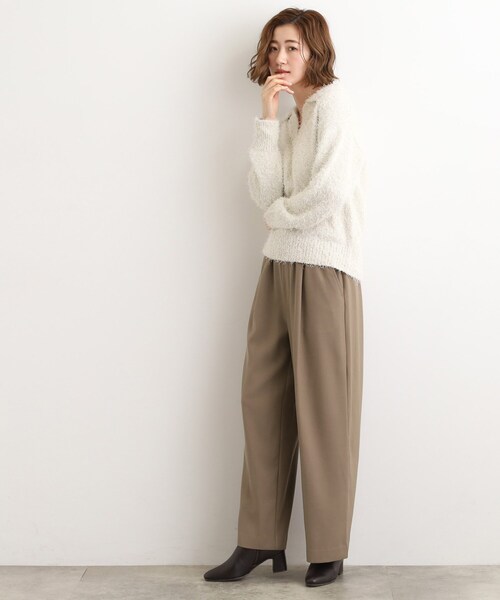 grove（グローブ）の「きれい見えとリラックス感を両立。秋の大人カジュアルに効くイージーパンツ（その他パンツ・レディース・ブラック/ブラウン系/チャコールグレー・02/03/05/04/01）」の14枚目の写真